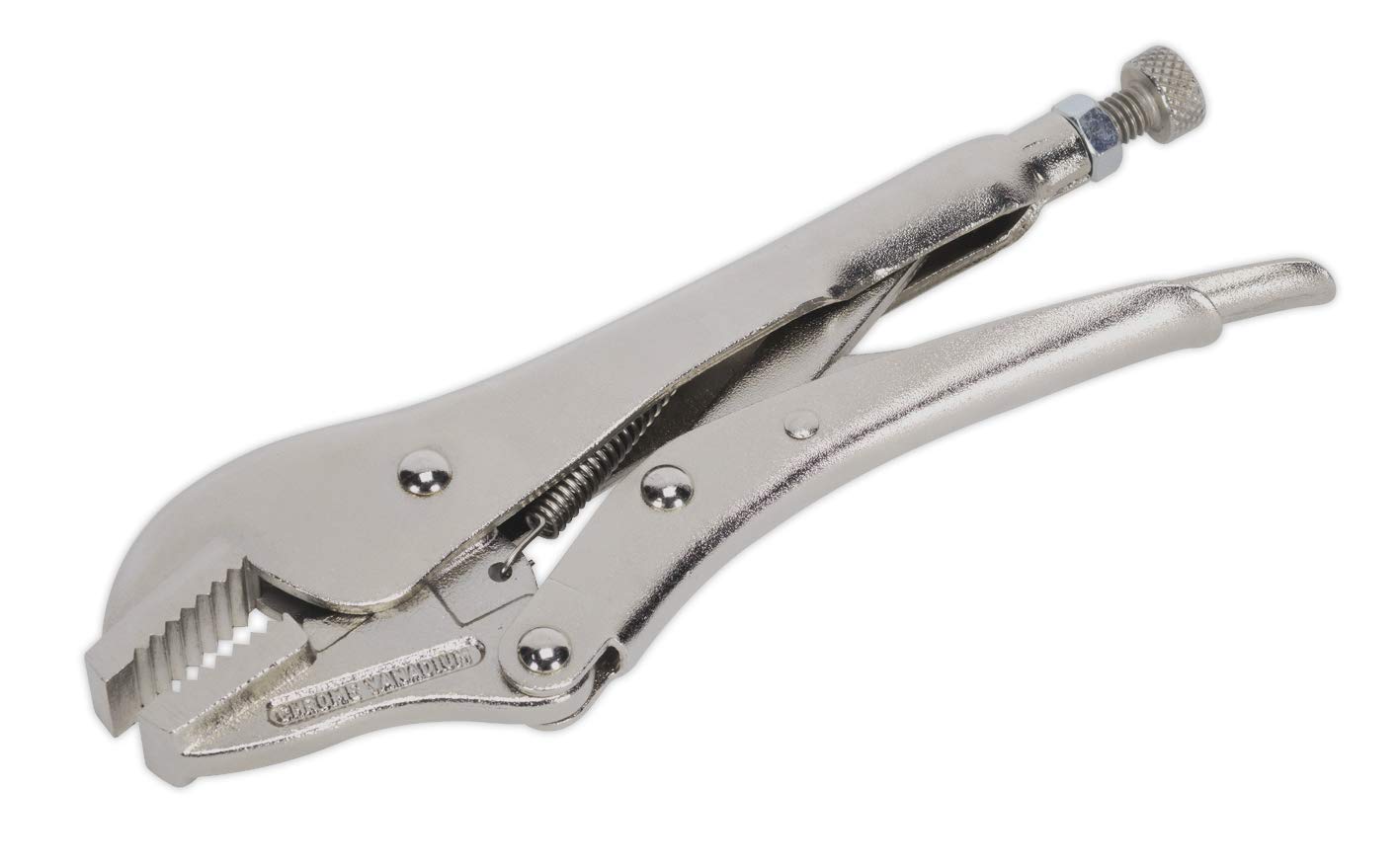 Sealey Locking Pliers Straight Jaws 185mm 0-30mm Capacity Locking Grips/Pliers