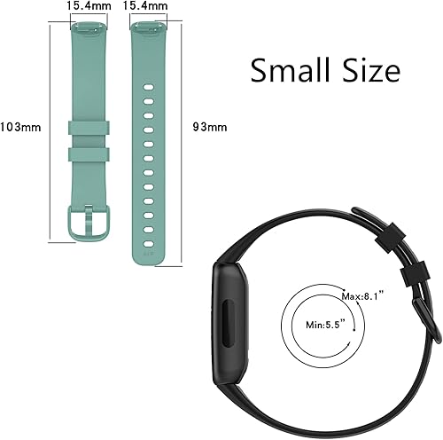 Miniatura 2 de Paquete de 5 bandas de silicona compatibles con Fitbit Inspire 3 para mujeres y hombres correas deportivas de repuesto ajustables para Fitbit