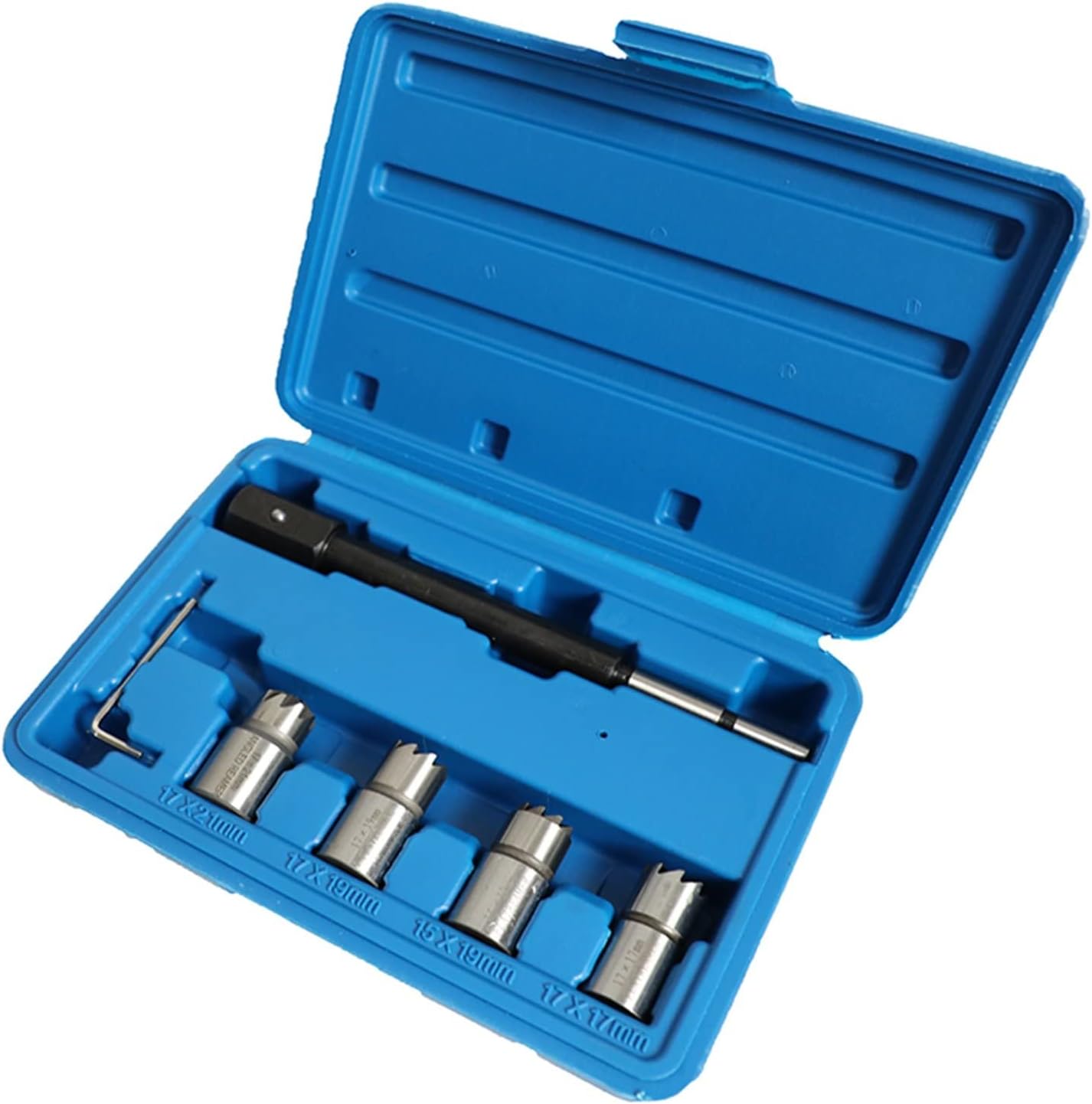 Pump Nozzle Motor 5PC Injector Seat Cutter Remover Removal Tool Kit For Peugeot Cutter Cleaner Tool Fuel Injector