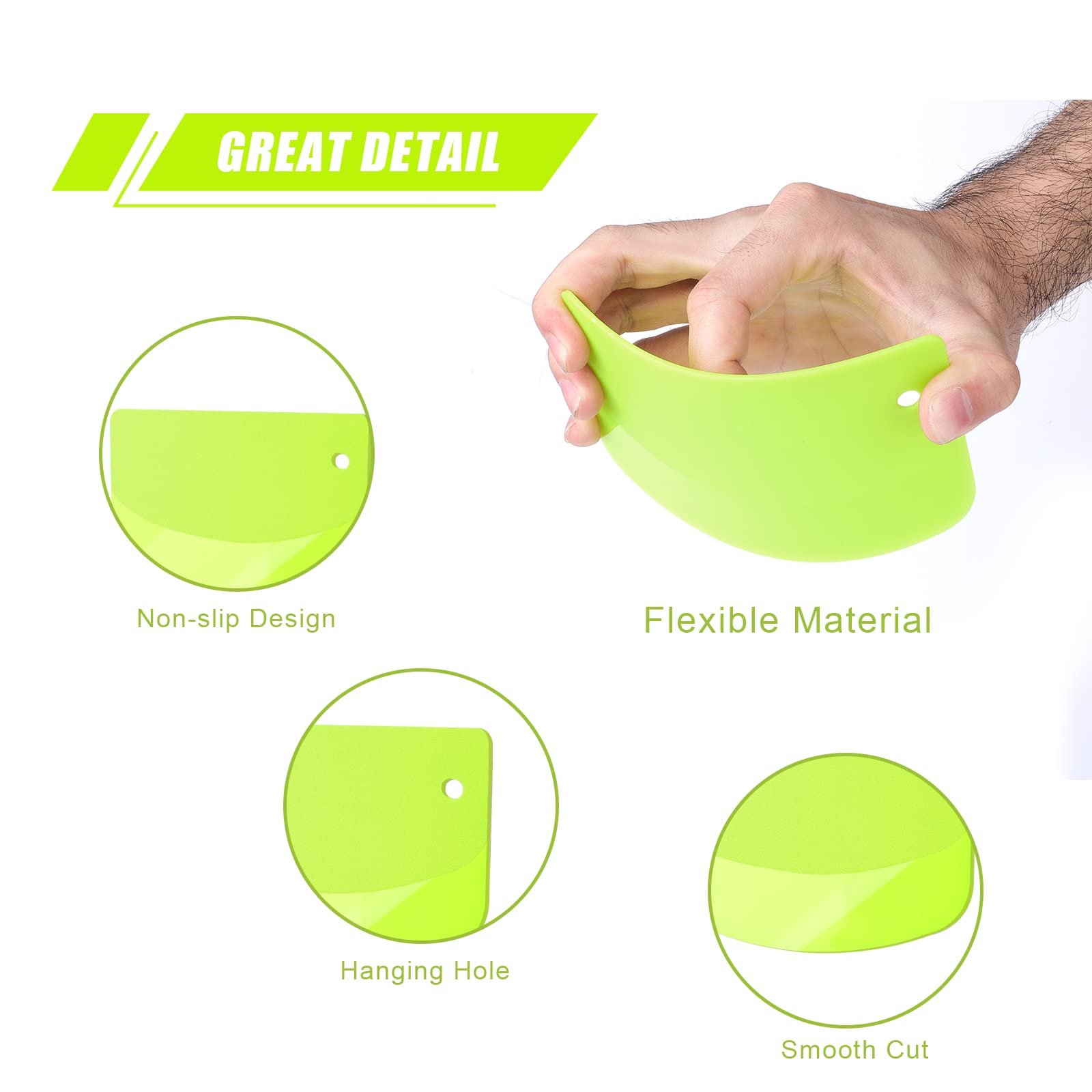 SAVITA 2pcs 12x9,5cm Spatule à Pâte, Grattoir à Pâte En Plastique Corne