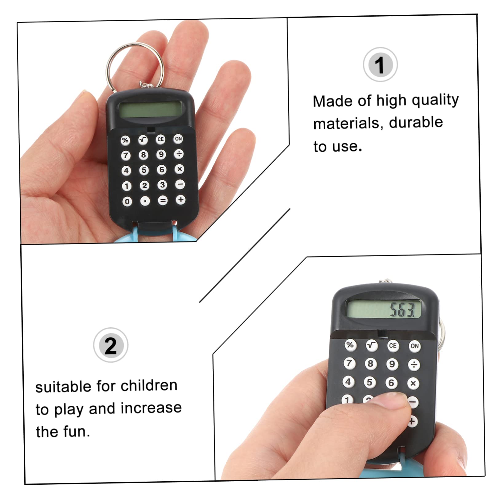 Balacoo Tiny Calculator Mini Electronic Calculator for Classroom Black Pocket Size for Boys and Girls Students Adults