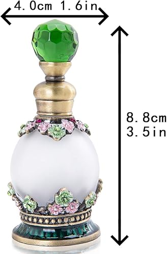 Miniatura 2 de YU FENG Botella de perfume de cristal de zafiro vacía recargable estilo retro de lujo para aceites esenciales