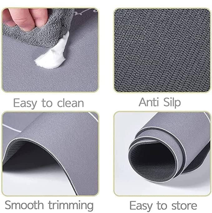 RIDHMIN Doormats Quick Drying Rubber Round Mats & Water Absorbent Door Mat for Home,Water Absorbing Non-Slip Bathroom Floor mats (Bathroom Print) (Multi Colour) 3