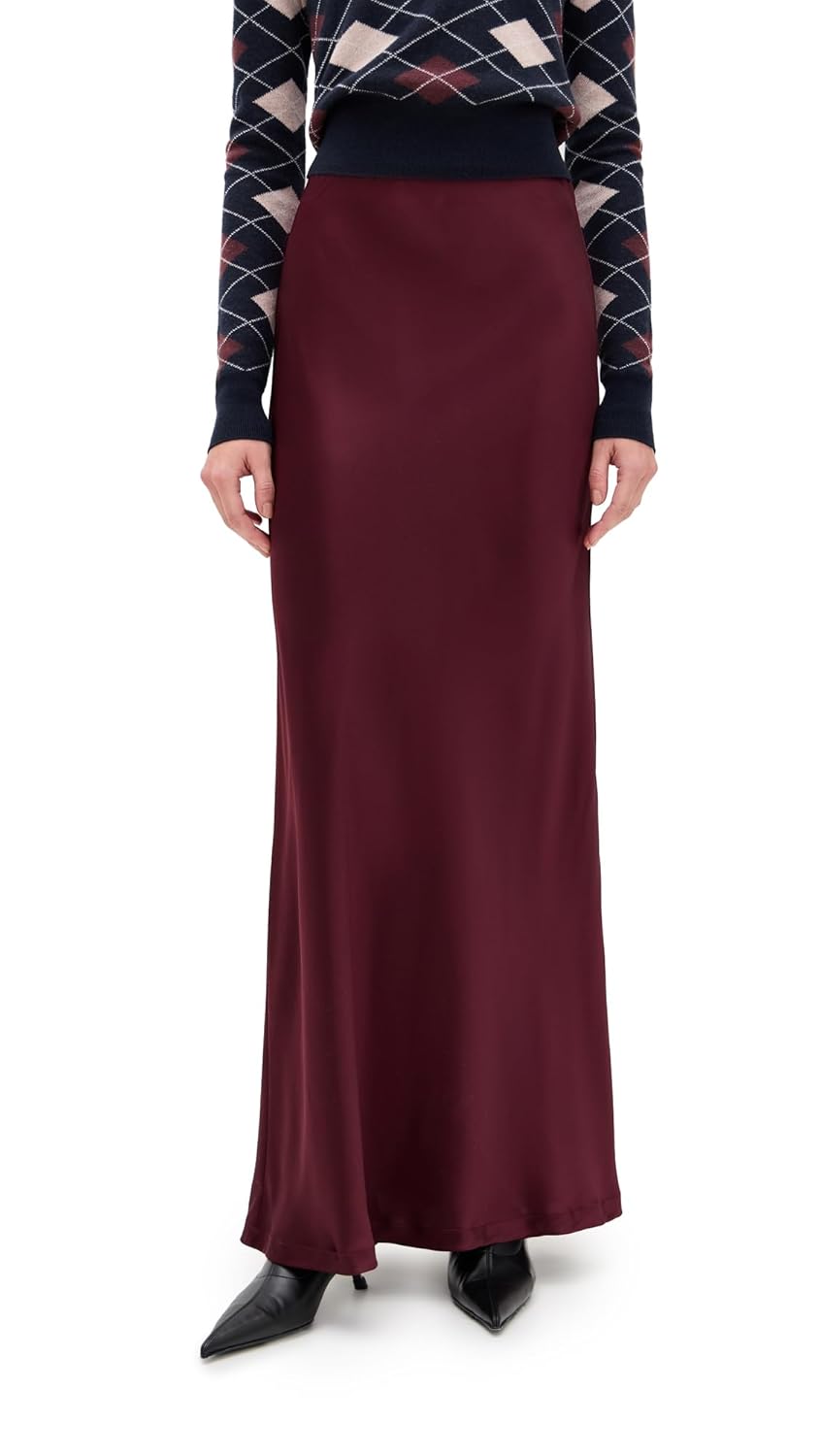 Enza Costa Womens Silk Full Length Skirt