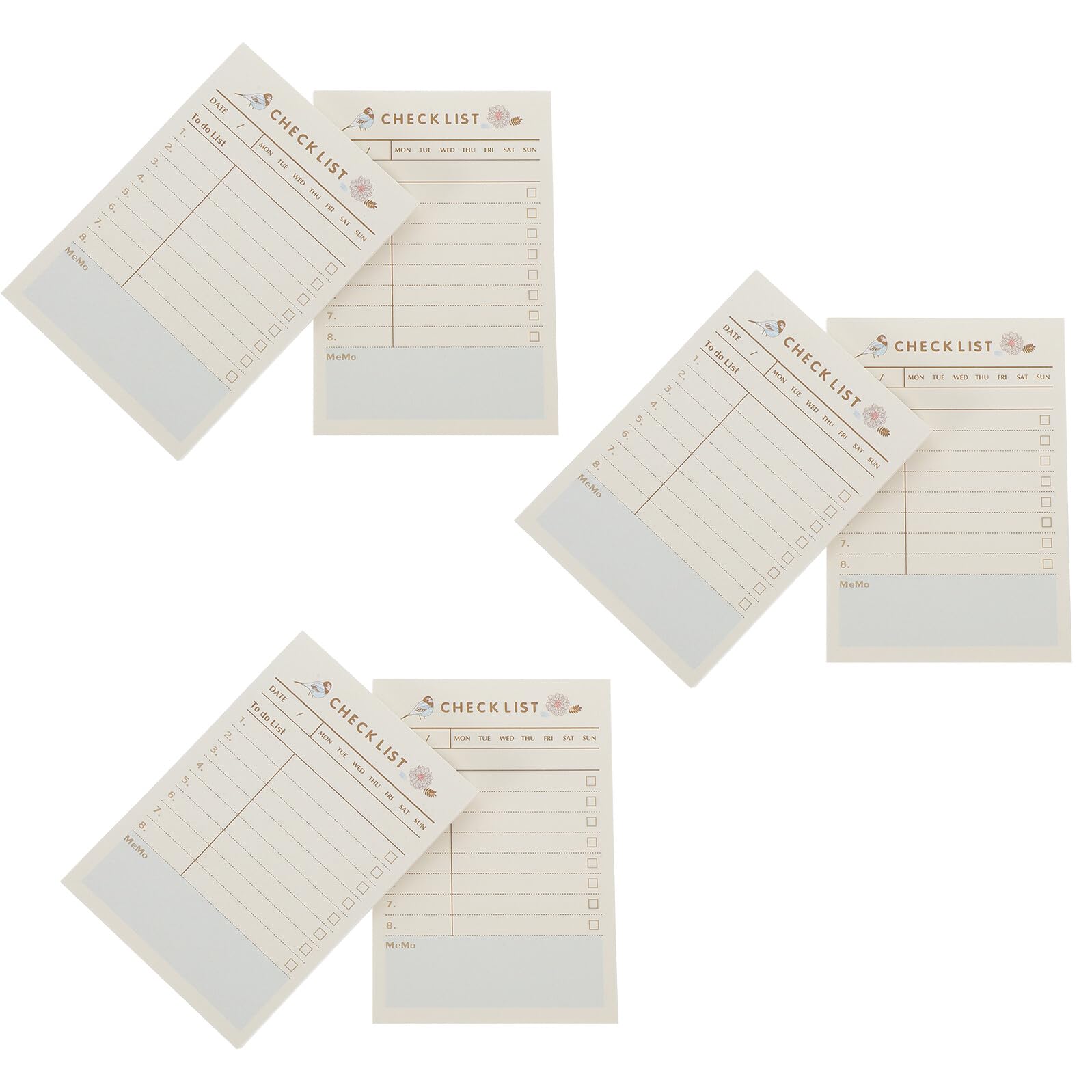 5 Pièces Bloc-notes Adhésifs Petit Format Mémo Autocollant Portable pour To-do List et Rappels Quotidiens Carnet Écriture Pratique pour Bureau et Étudiants
