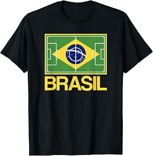 Brazil Soccer Field Flag Brasil Country Brazilian Pride T-Shirt