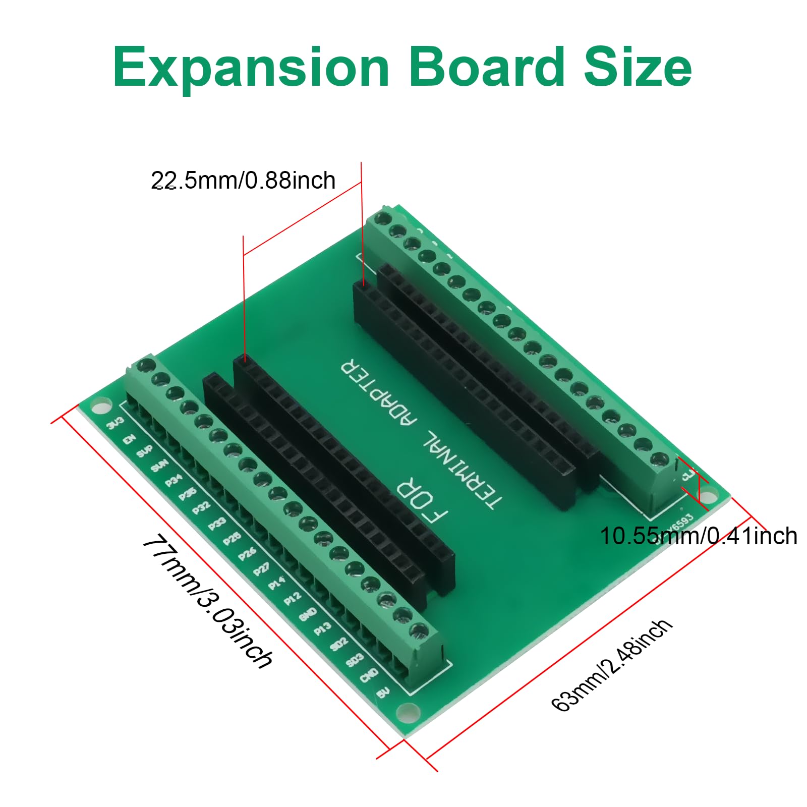 ESP32 Breakout Board Binghe 3 pezzo ESP32 Scheda di espansione GPIO 1 in 2 Spaziatura tra i pin 22,5 mm Compatibile con le schede di sviluppo ESP32 a 38 pin