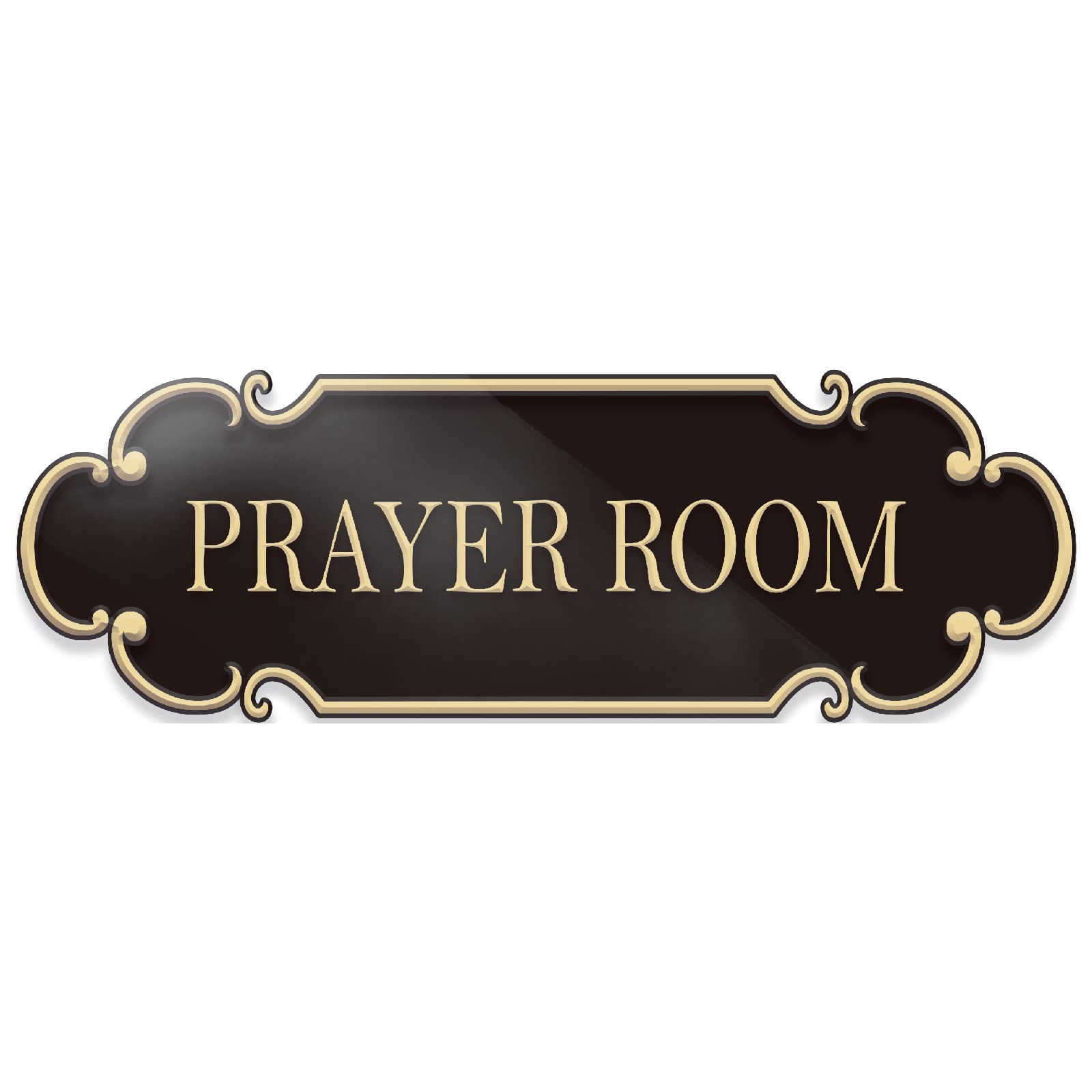 Prayer Room Sign 9"x3", Self Adhesive Doorplate for Offices Room House
