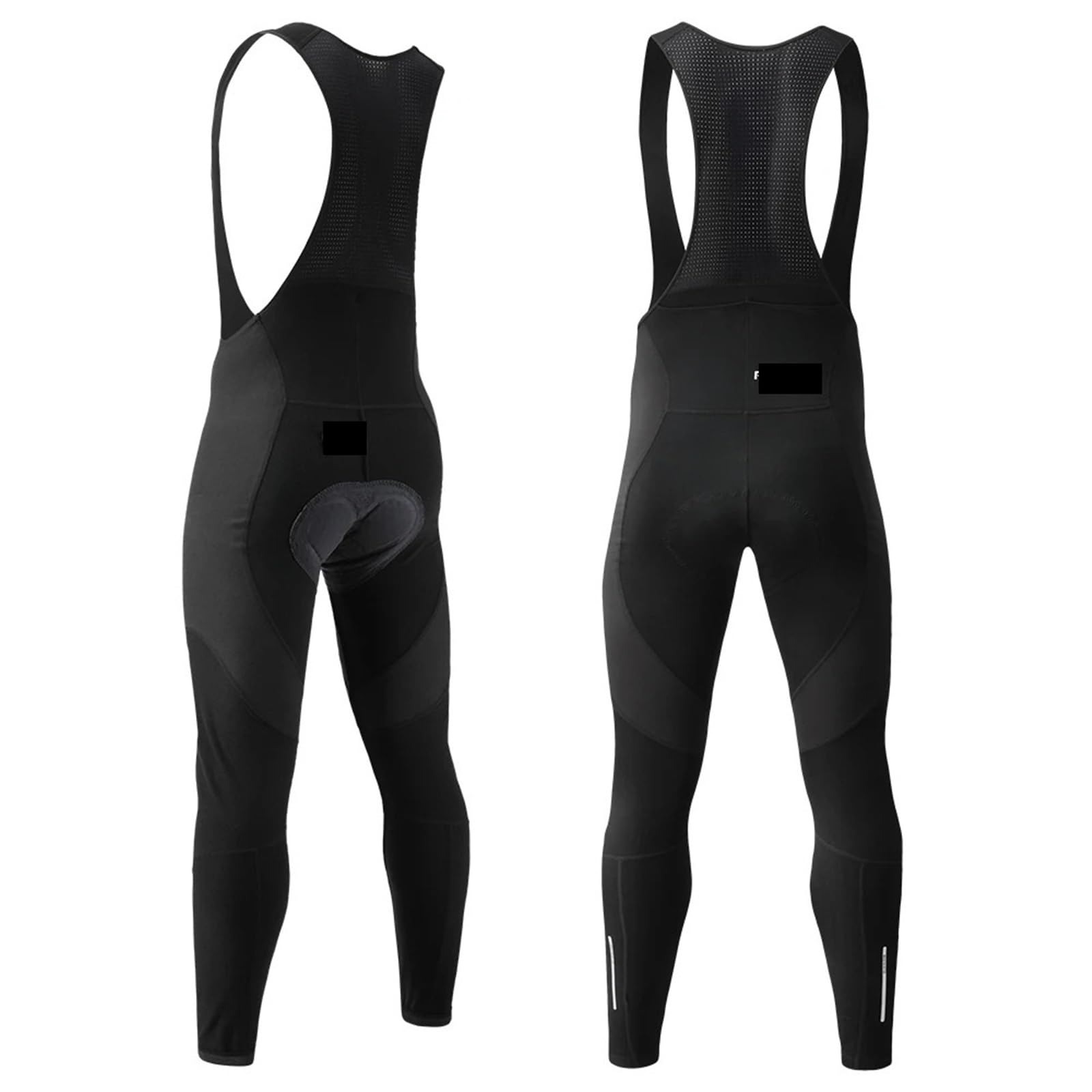 Pantalón largo con peto ciclista Pantalones largos con pechera for ciclismo de invierno, mallas for bicicleta de montaña, pantalones transpirables con almohadilla de Gel, pantalones profesionales de l