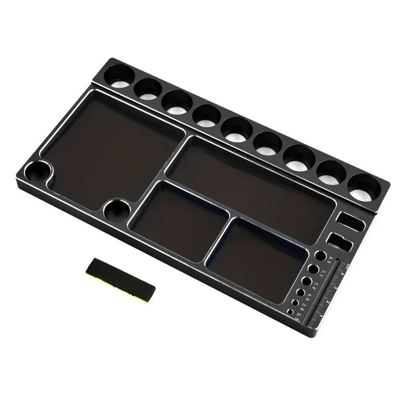Bandeja Tornillos Placa Almacenamiento Herramientas Aleación para 1/8 1/10 1/12 Coche Trepador Control Remoto Piezas Mejoradas Reparación Modelos Juguete Repuesto Accesorio Modelos RC
