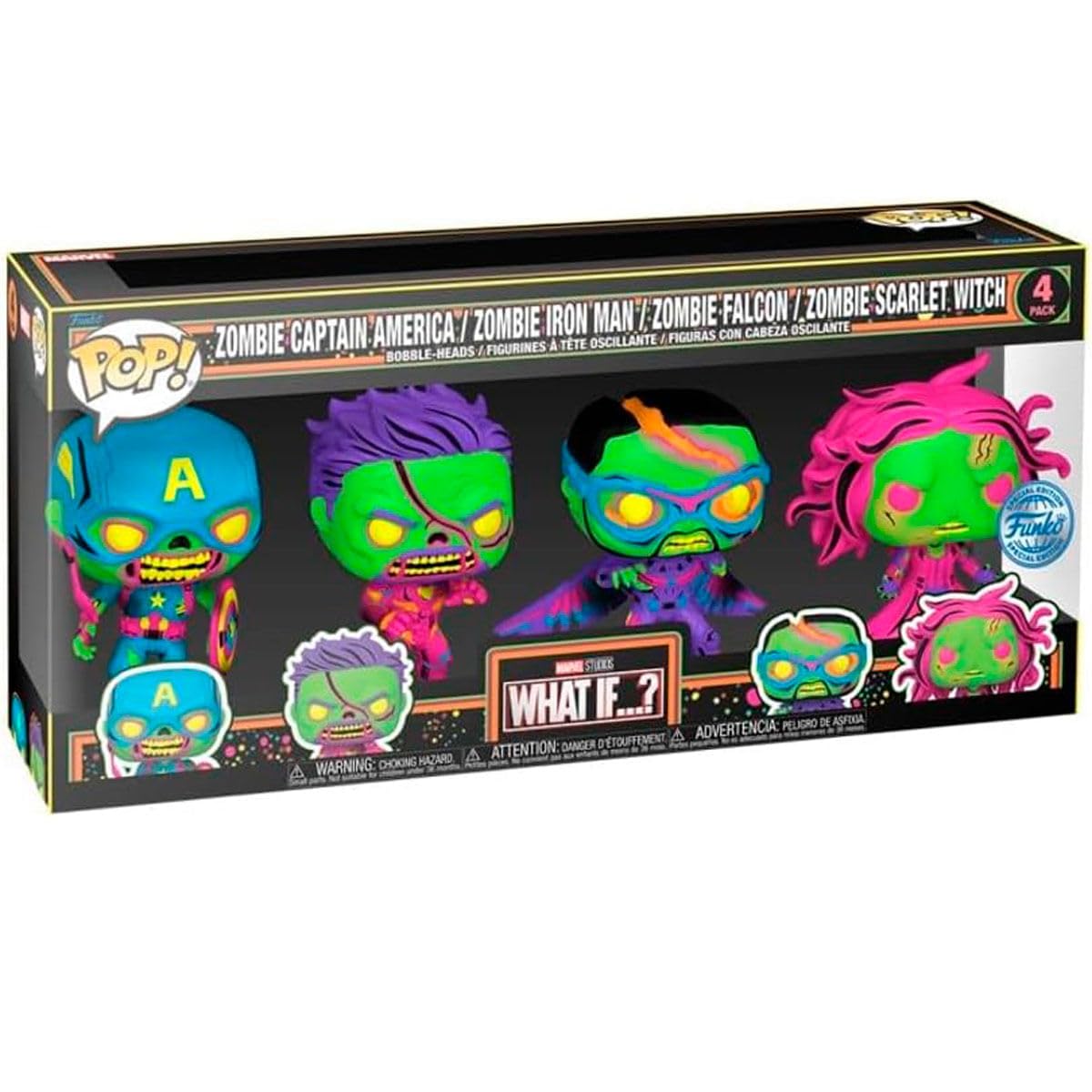 Funko What if? - Blacklight US Exclusive Pop! 4 Vinyl Pack