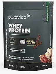 Whey Protein Isolado Puravida Chocolate Língua de Gato 450g