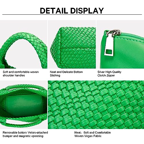 Image of Vegan Leather Purses for Women, Handmade Purses and Handbags Summer Beach Travel Tote Shoulder Bag | WOVEN