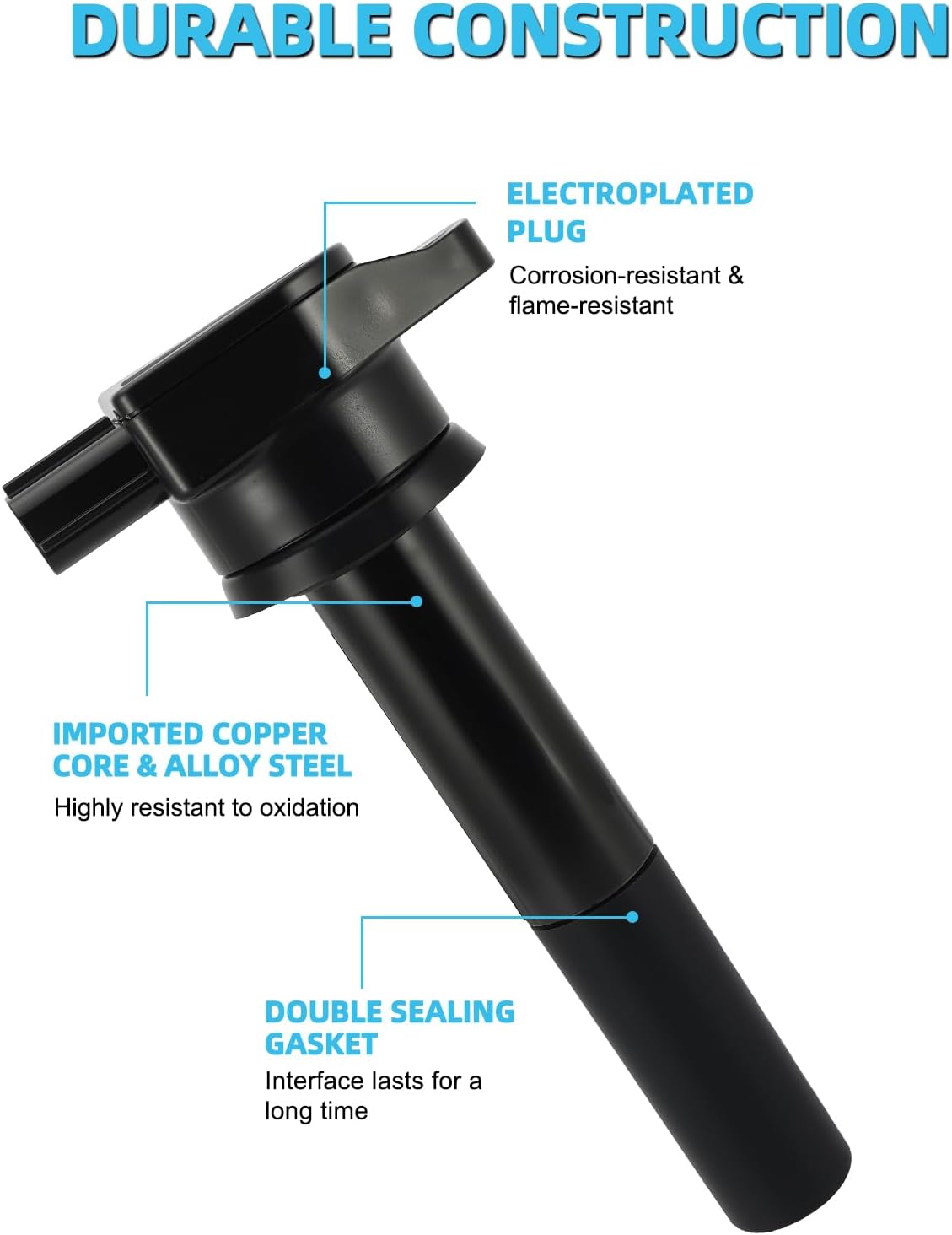 Set Of 6 UF481 Ignition Coil Pack & Iridium Spark Plugs (3.8L Only) For Mitsubishi Endeavor 2004-2008, Galant 2004-2007, Replace # U5303 GN10358 1832A070