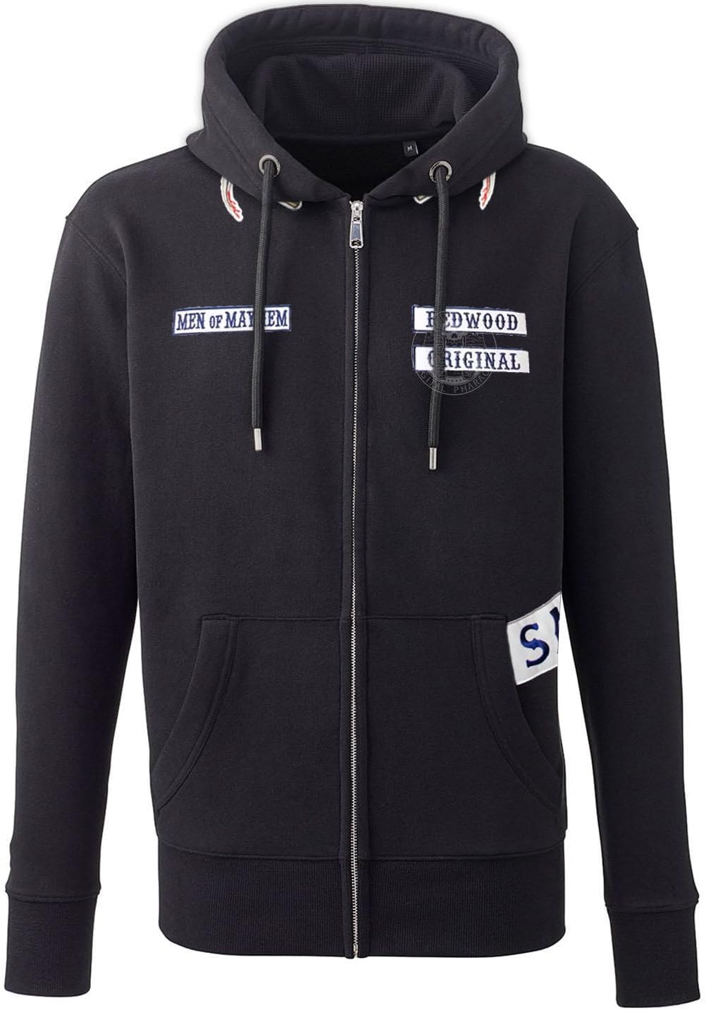 Sons of Anarchy Zip Style Hoodie Screen Accurate Patches!! Redwood Original Jax Teller