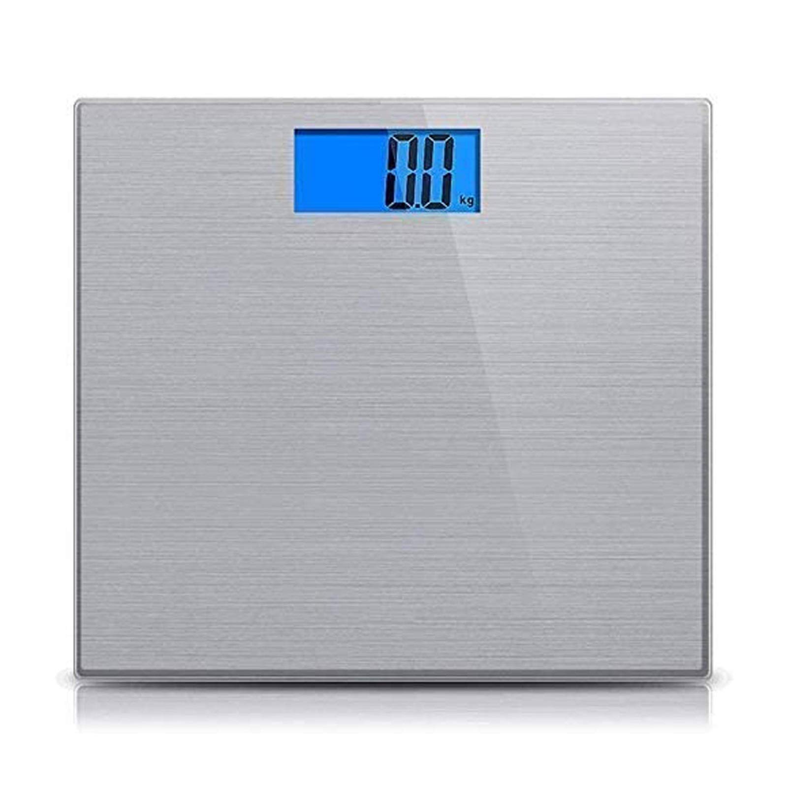 Stainless Steel Digital Body Weight Bathroom Scale Large Blue LCD Backlight Display 400 Pounds