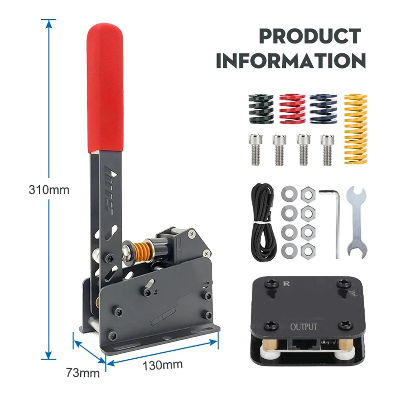 Sim Rui do USB Simracing Hamulec ręczny Drift Dźwignia hamulca ręcznego Racing Kokpit Gra Kierownica Symulator Hamulce(Black-2 200KG)