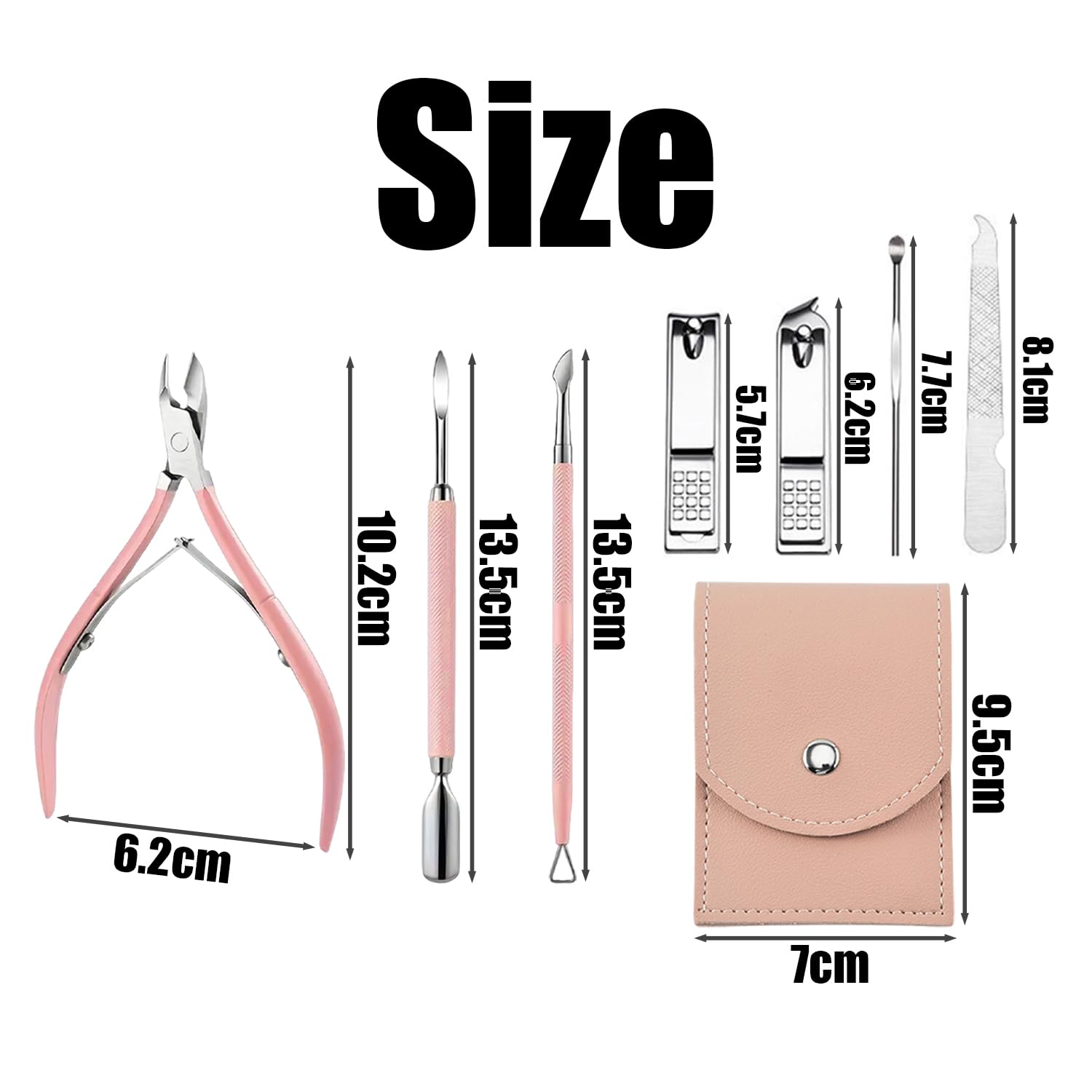 3 Pezzi Realizzati Con Pinze In Pelle Morta In Acciaio Inossidabile E 1 Set Di Strumenti Per Un Periodo, Strumenti Per La Cura Delle Unghie, Accessori Per La Cura Delle Mani (Rosa).