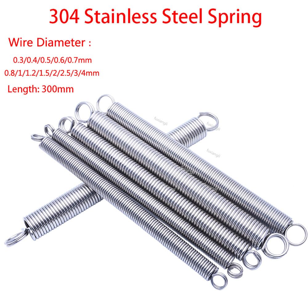 Stainless Steel Expansion Spring Tension Extending Spring Length 300mm (3,0.5 * 3 * 300mm)