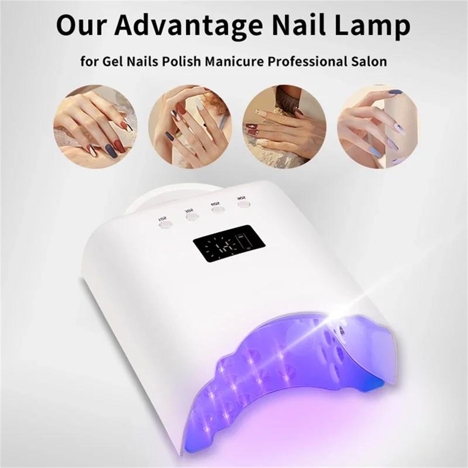 Multicolor1,Lampada per Unghie Ricaricabile Lampada UV LED per Unghie in Gel asciuga Smalto in Gel asciuga Unghie da 78 w Lampada per Unghie ad Asciugatura Rapida 10 Secondi