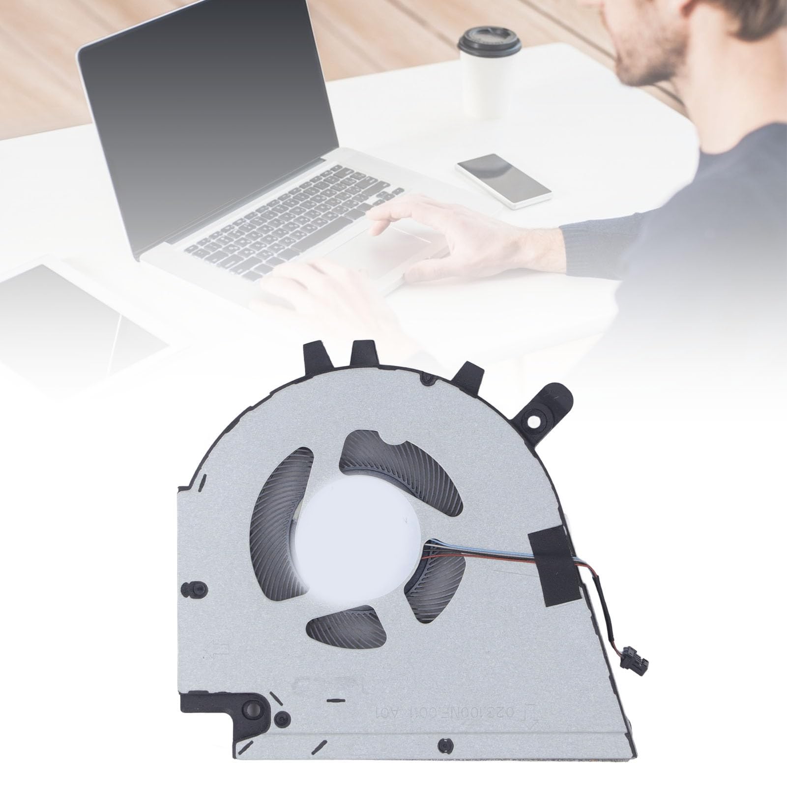 Goshyda Ventola di Raffreddamento per Laptop dell Vostro 15 7510 16 7610, Ventola di Raffreddamento CPU GPU, Ventola di Raffreddamento Interna per Notebook con Connettore di (GPU)