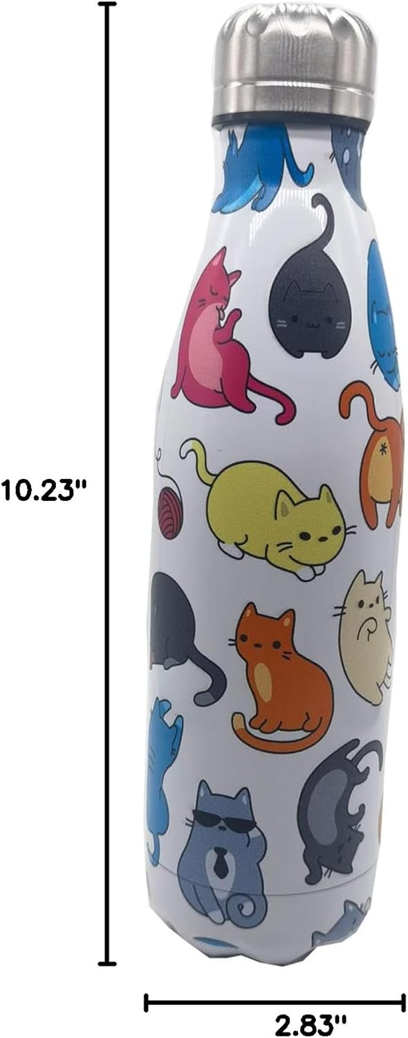 Cat Insulated Sport Water Bottles Stainless Steel Travel Mugs BPA Free Tumbler For Outdoor Camping Travel 20oz - Image 8