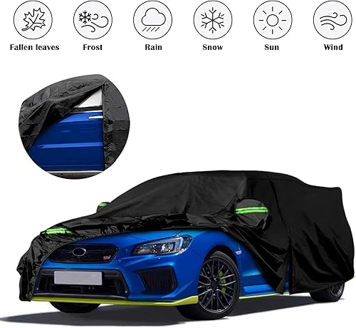 Miniatura 8 de Fundas impermeables para automóvil de repuesto para Subaru WRX Impreza STI 2007-2024, 6 capas para todo tipo de clima, ajuste personalizado, con