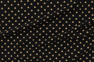 Spoonflower Fabric - Bees Black Bee Antique Gold Honeybee Modern Home Printed on Petal Signature Cotton Fabric by The Yard - Sewing Quilting Apparel Crafts Decor