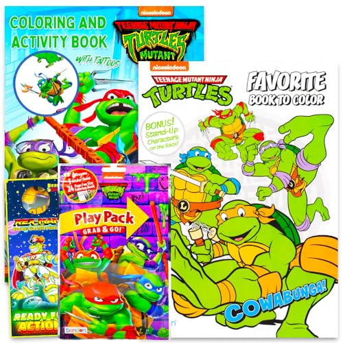 Teenage Mutant Ninja Turtles Coloring and Activity Book Set with Stickers (3 TMNT Coloring and Activity Books Over 30 Stickers)