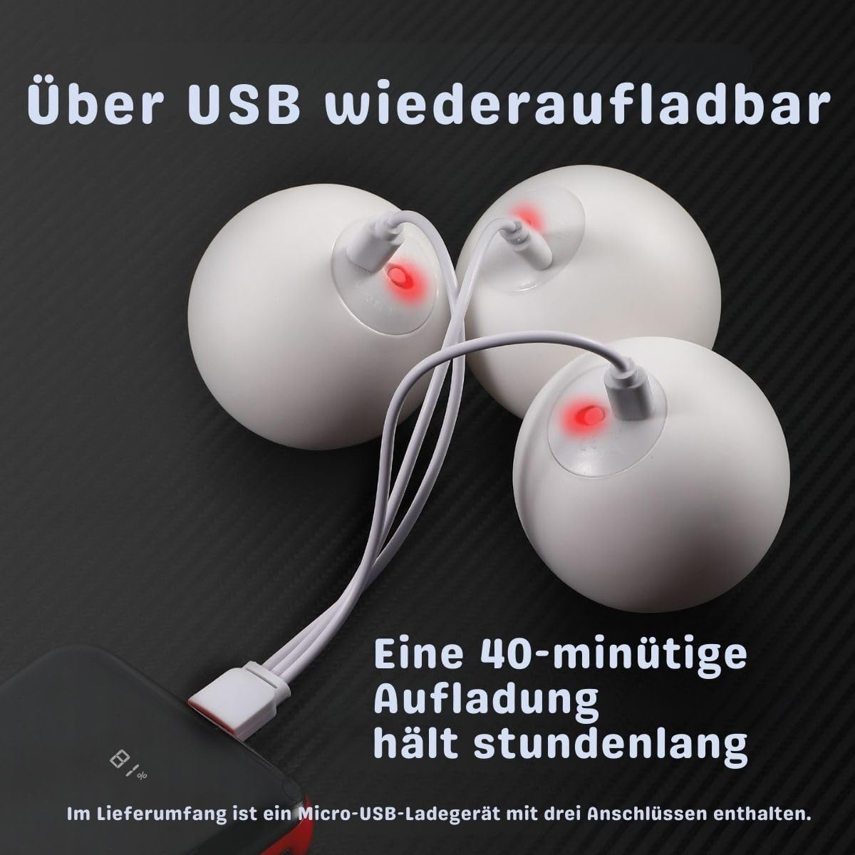 LED Jonglierbälle 3er Set - Wiederaufladbare Juggling Balls für Anfänger & Profis