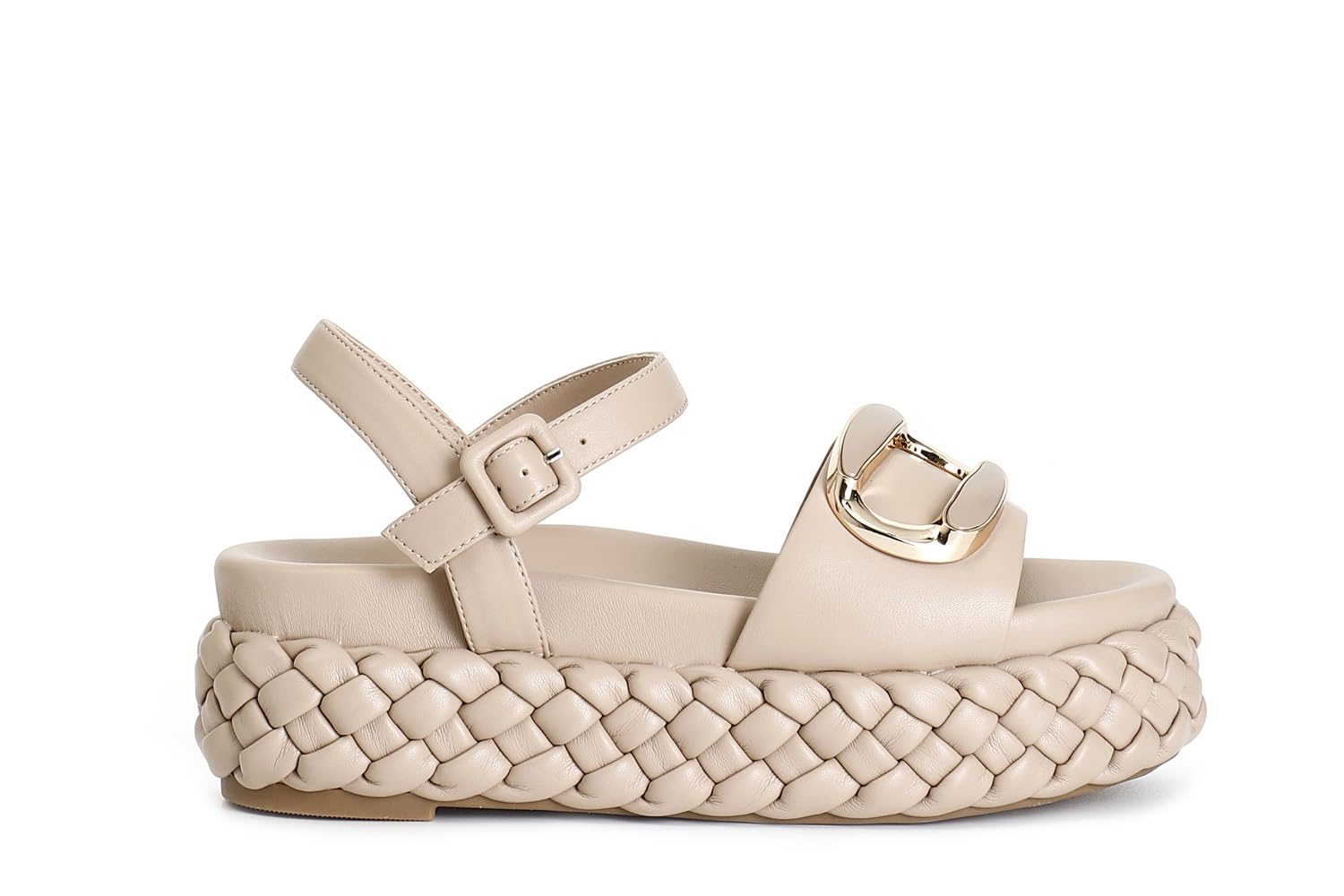 CAFèNOIR - Sandali Gilda Con Fondo A Treccia E Accessorio, Da Donna, Colore Taupe