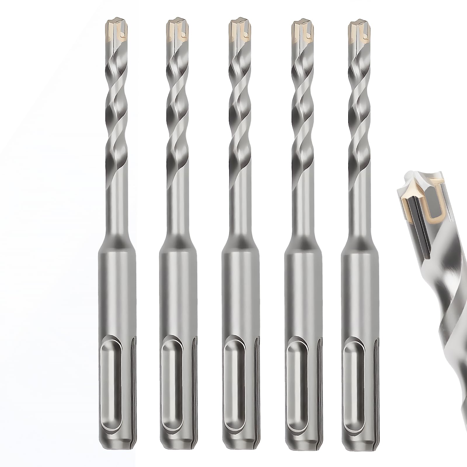 MOXPIFY 6.5mm Masonry Drill Bit 110mm Long, Hammer SDS Drill Bit for Reinforced Concrete, Brick Walls, SDS Plus Shank (6.5mm x 110mm x 5) โ image 1