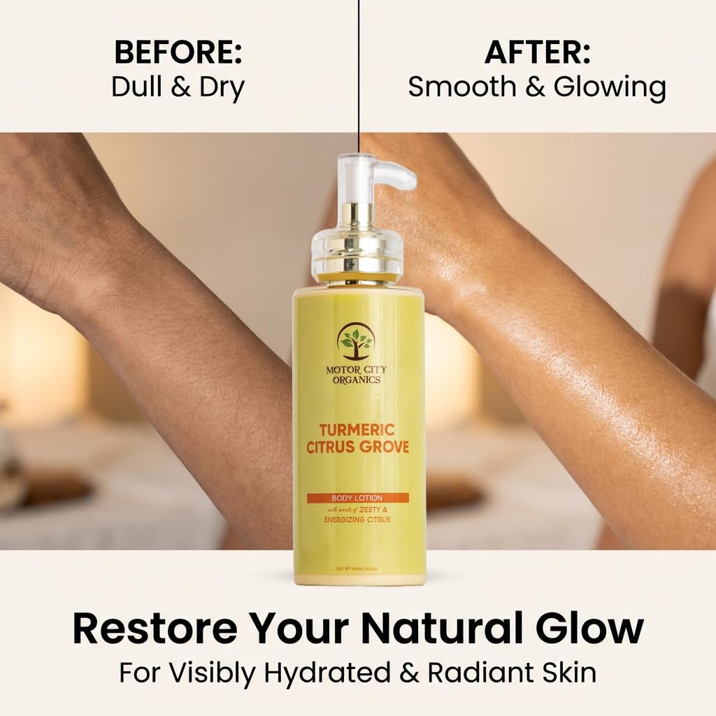 Amazon.com : Motor City Organics Turmeric Citrus Grove Body Lotion