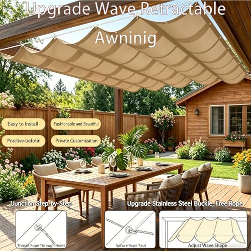 Voile d'ombrage rétractable contre la chaleur sur terrasse et balcon