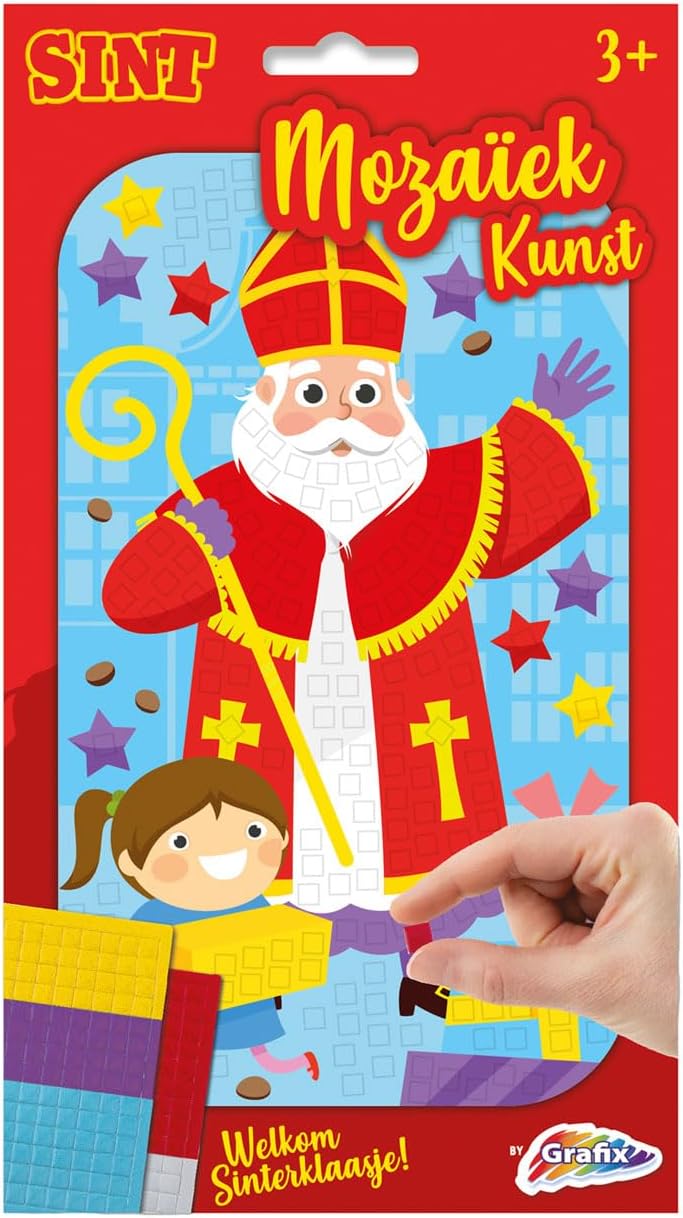 Grafix mosaic art Saint Nicholas craft kit for children paper