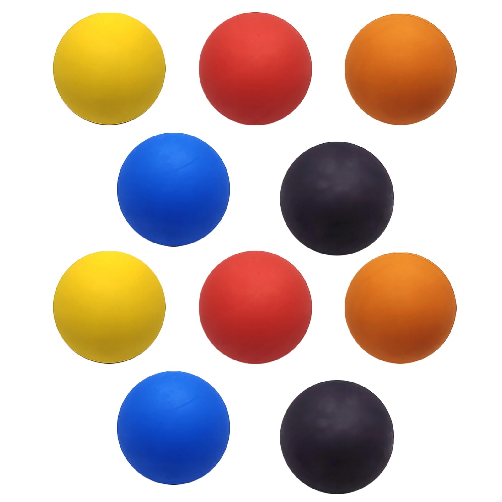 Lot de 10 balles d'entraînement de squash avec rebond élevé, mini balles creuses de 5 cm de diamètre en 5 couleurs, ensemble d'outils de réaction et de récupération musculaire