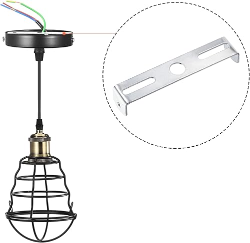 Miniatura 6 de MECCANIXITY Placa de luz de techo, 3.543 x 0.709 x 0.669 in, soporte de montaje para lámpara de araña de oficina en casa, paquete de 4