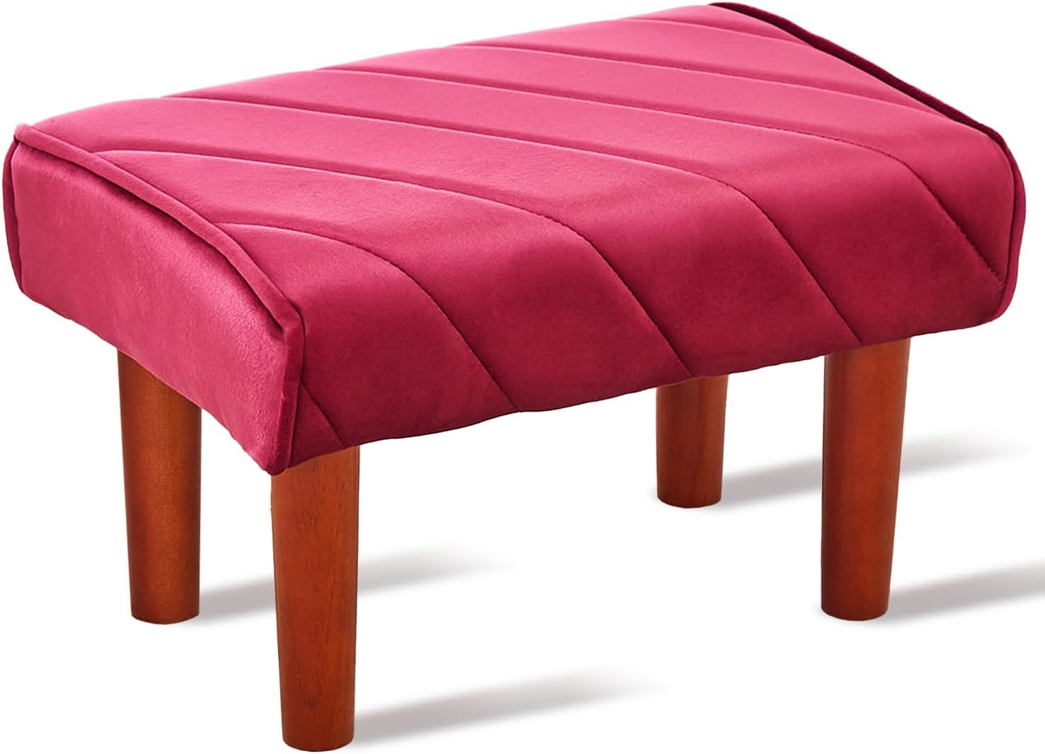 Cpintltr Small Footstool Ottoman Velvet Soft Footrest