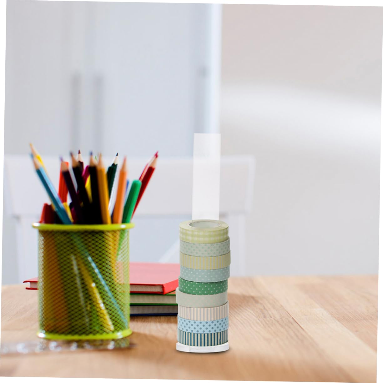 SHINEOFI 12pezzi Supporto Trasparente Per Nastro Adesivo Da Organizzatore Facile Da Montare Design Semplice e Moderno Per Casa e Ufficio Resistente e Pratico Per Tenere Ordine Tuoi Nastri