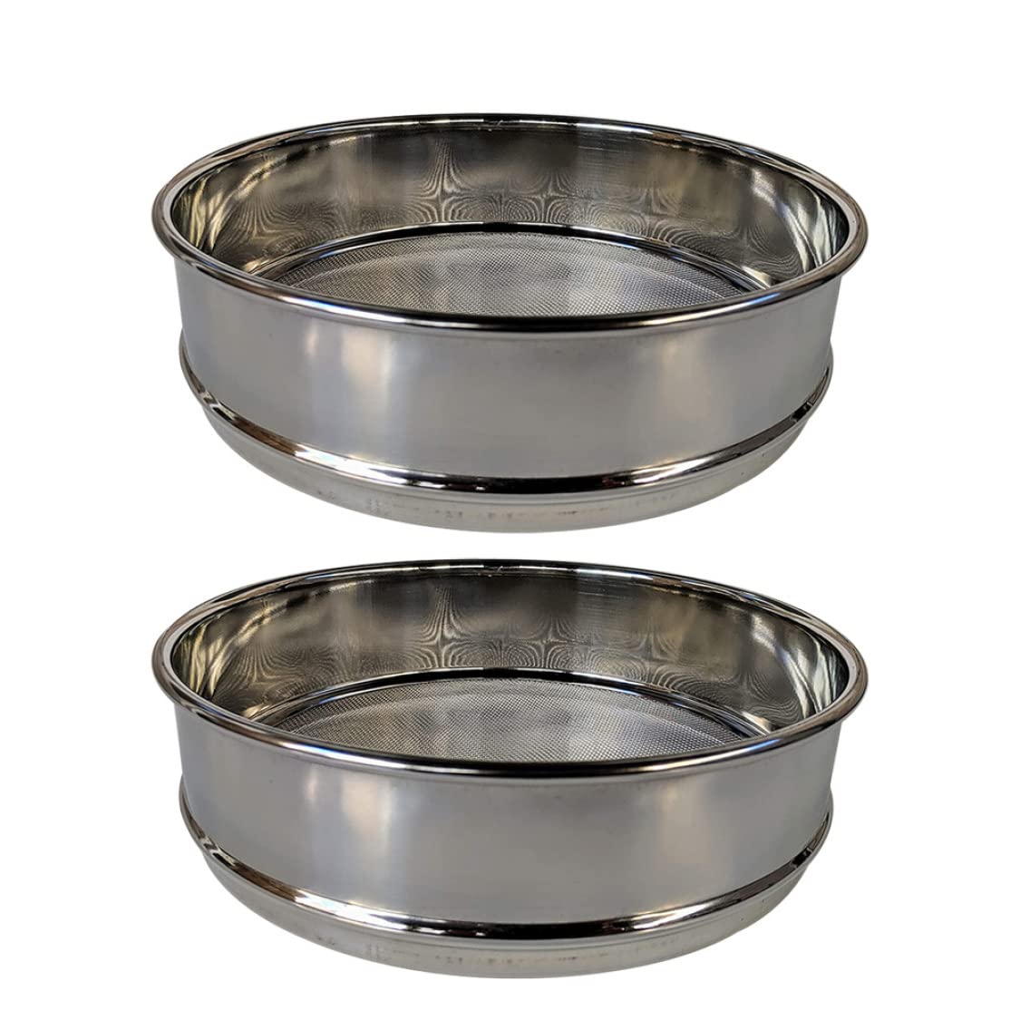 Otbushit 2Pcs Sprouts Growing Tray Stainless Steel Stackable Seed Sprouting Tray With Mesh For Garden Nursery Pot