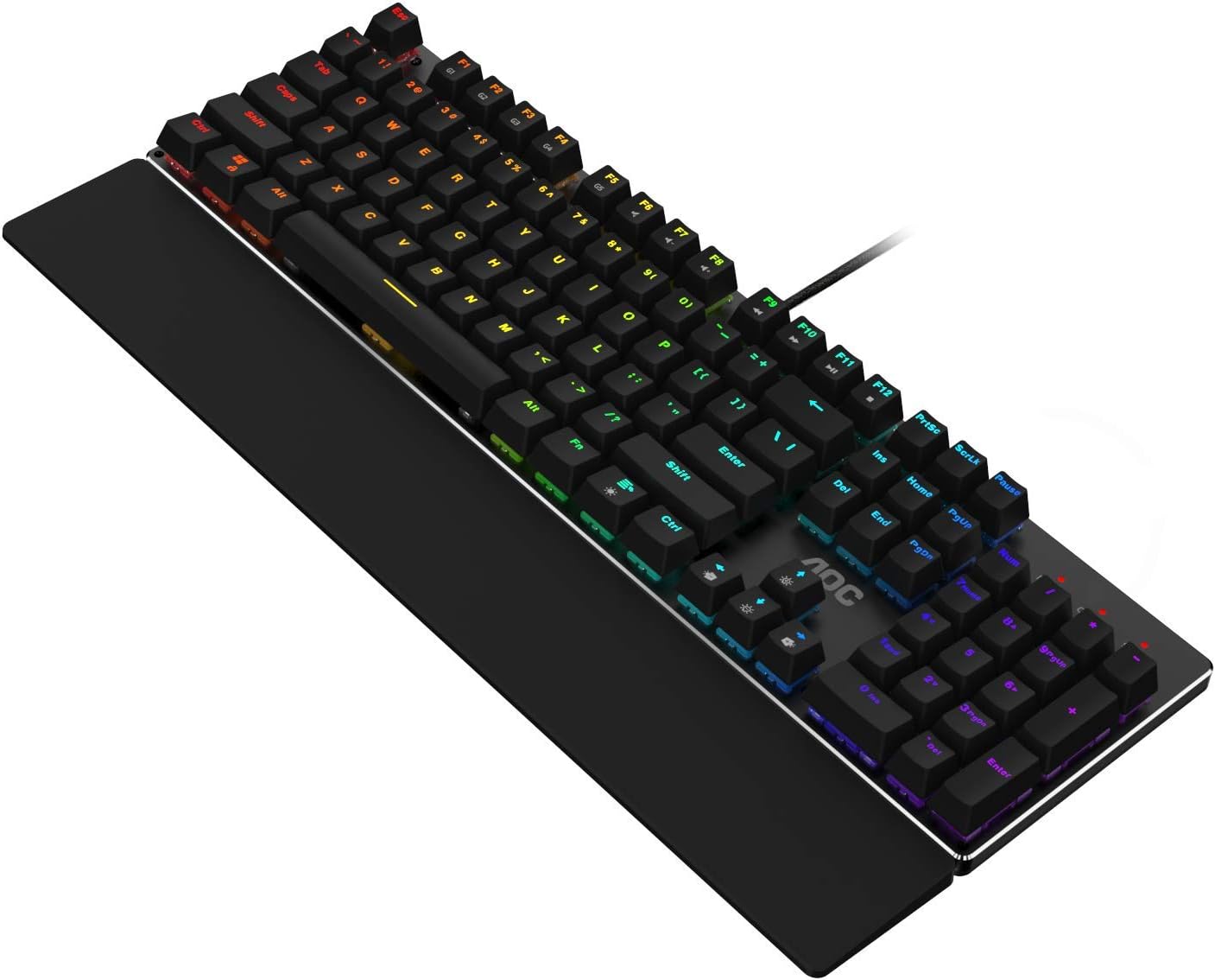 AOC GK500 Teclado de gaming - Distribución en español - Iluminación RGB- - Anti-Ghosting - AOC G-Tools-Software - N KeyRollover