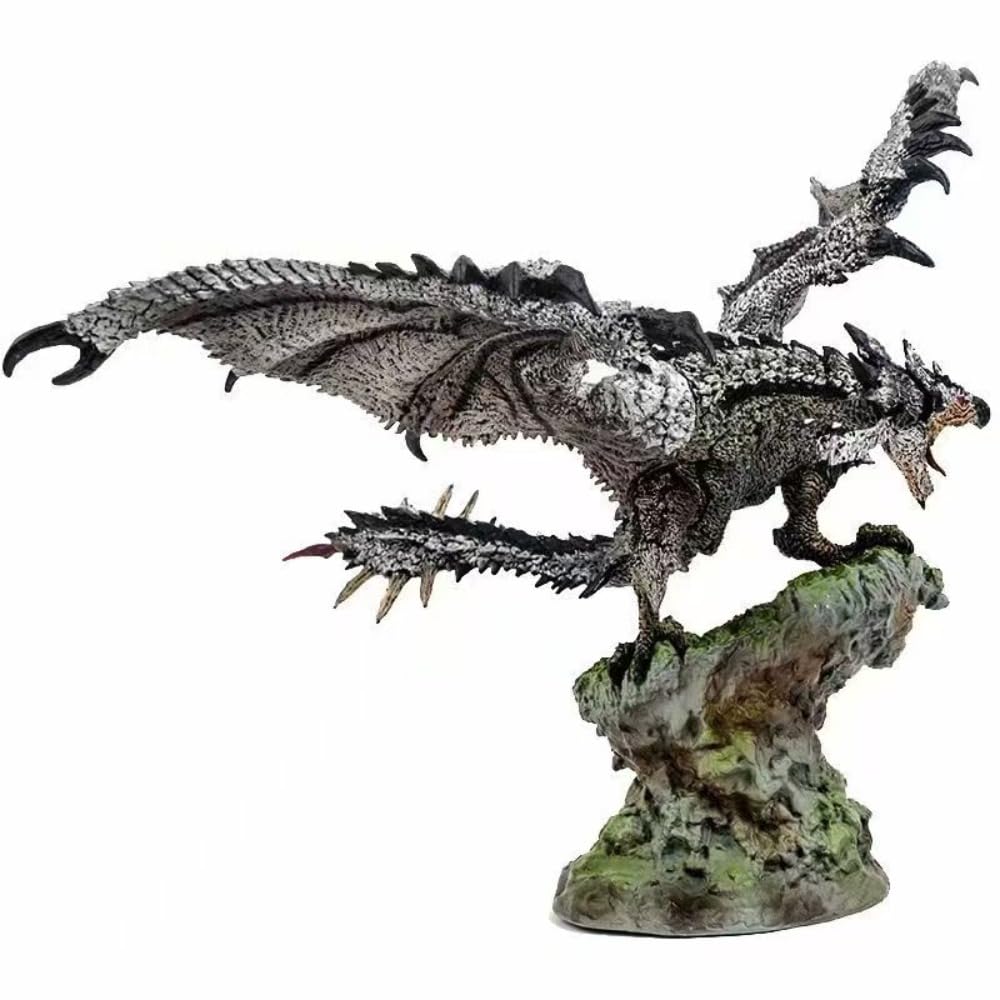 Figura coleccionable de Rathalos de PVC de 24 cm, color plateado