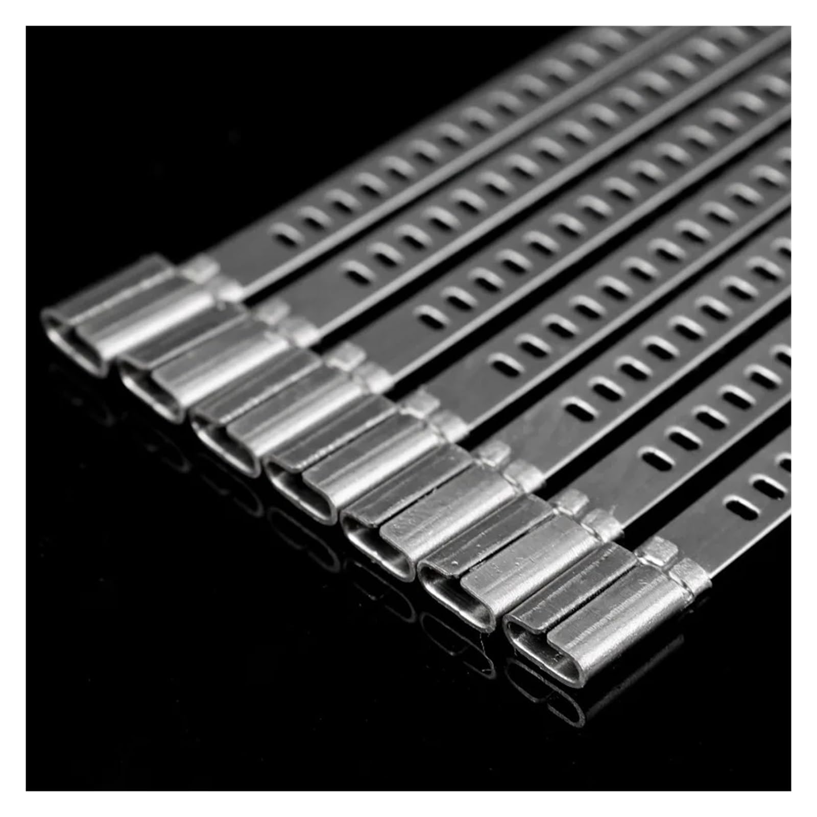 Edelstahl Kabelbinder Edelstahl-Kabelbinder, selbstsicherndes Metallwickelband, Mehrzweck-Kabelbinder, Drahtbefestigungen, Hardware-Organizer für Kabelbündelung(5x150mm,100PCS)