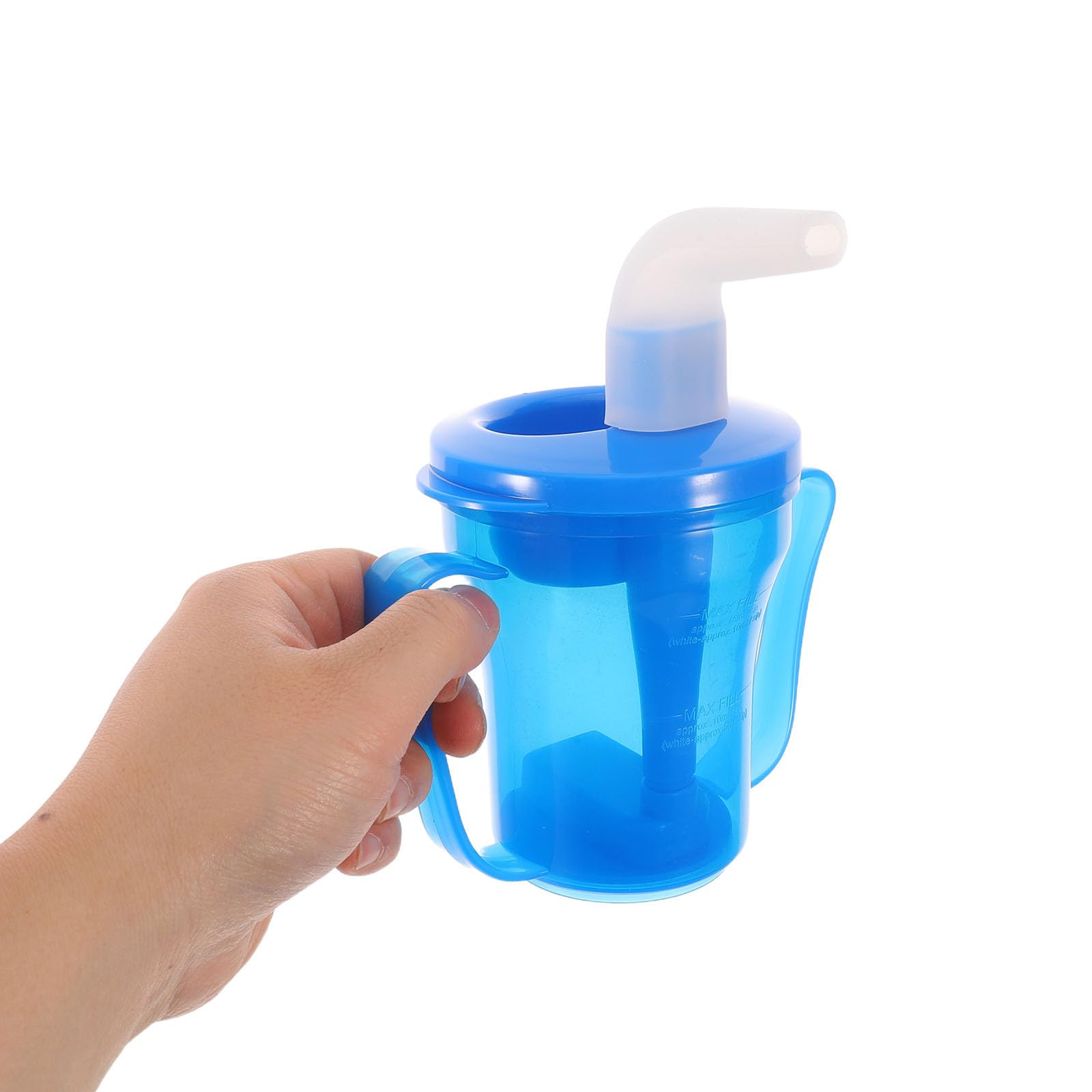 Vaso para disfagia para adultos: Vaso a prueba de atragantamiento de 250 ml con doble asa para personas mayores, con secuelas de un derrame cerebral, y - Solo líquidos