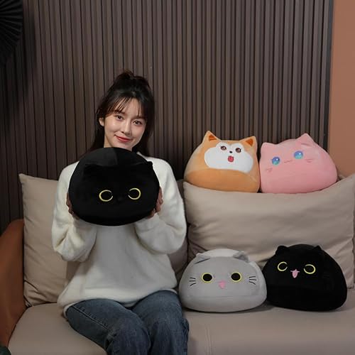 Miniatura 7 de AYQNMHR Juguete de peluche de gato, muñeca de felpa suave de 15.7 pulgadas, almohada de sofá con forma de gato, peluche kawaii suave, regalos de