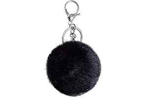 Fluffy Faux Rabbit Fur Ball Pom Pom Key Chain