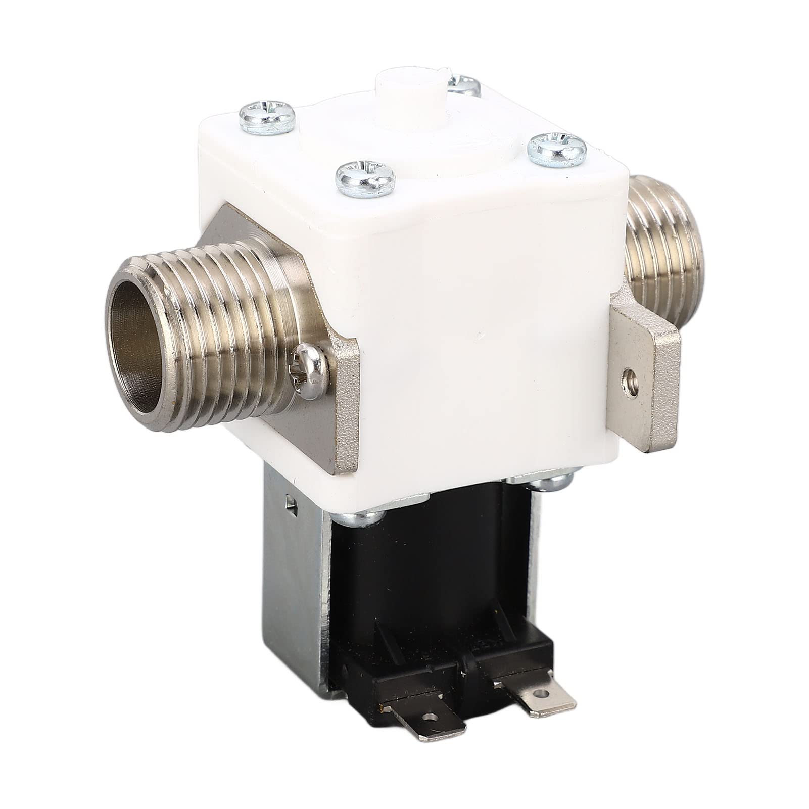 Válvula de agua, válvula solenoide eléctrica de tubo engrosado con rosca de 1/2 pulgada DC24V Sellado fuerte retardante de llama for tubería Válvulas Eléctricas