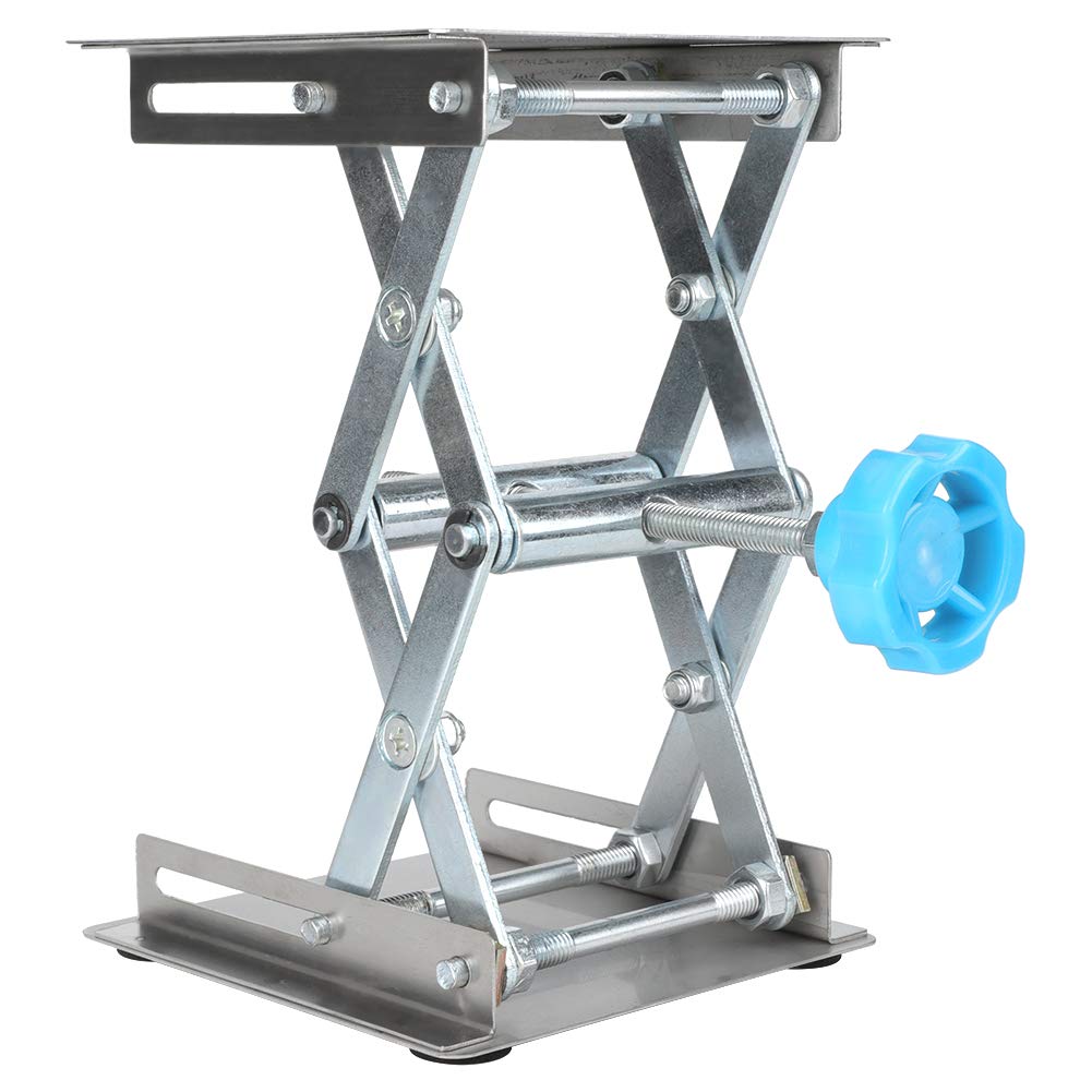 Mesa de laboratorio ajustable, plataforma elevada, soporte manual de acero inoxidable para investigación y aplicaciones de investigación, diseño versátil y pesado
