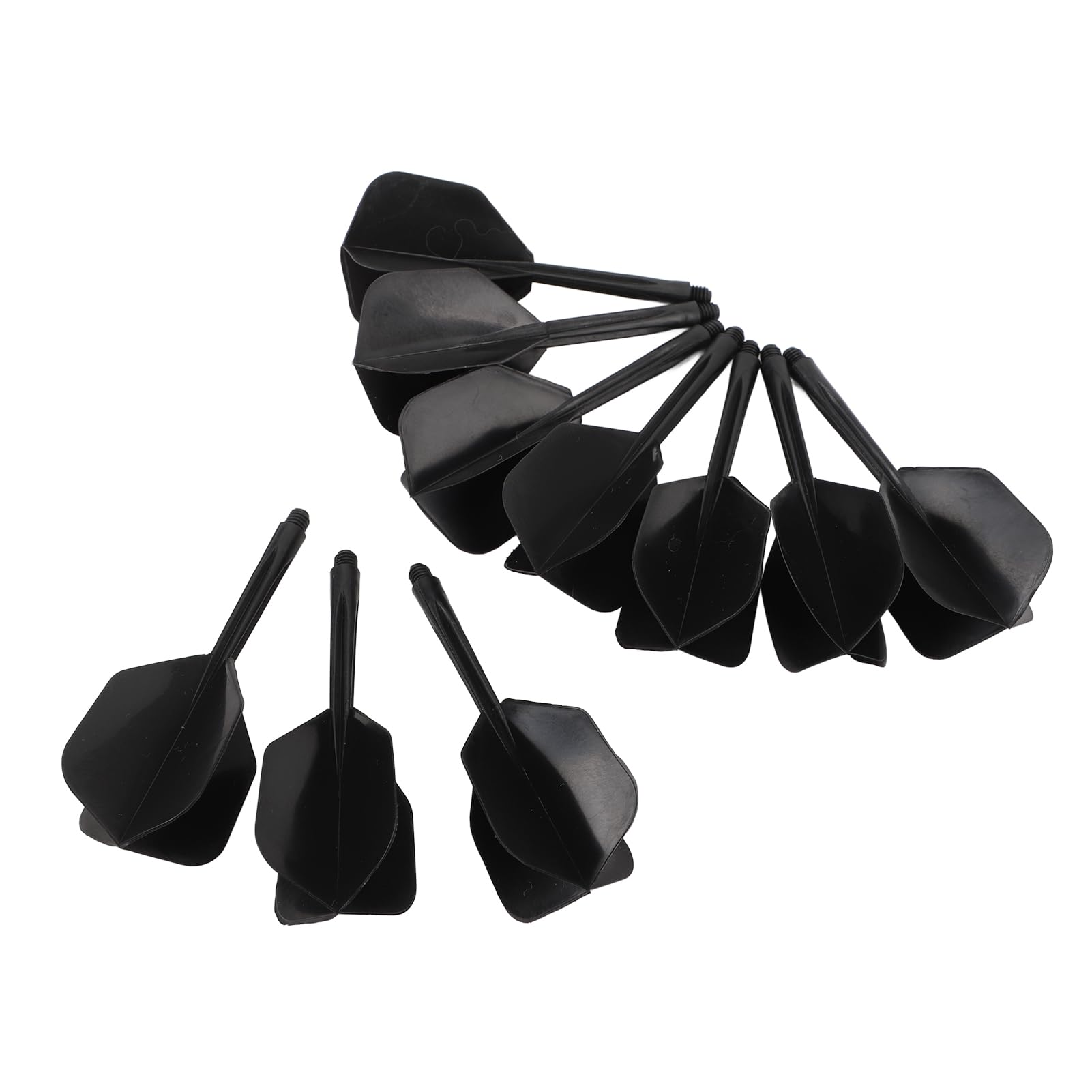 Lot De 10 Tiges Et Ailettes De Fléchettes En Une Seule Pièce Noires - Durables Et Anti-Chute Pour Fléchettes