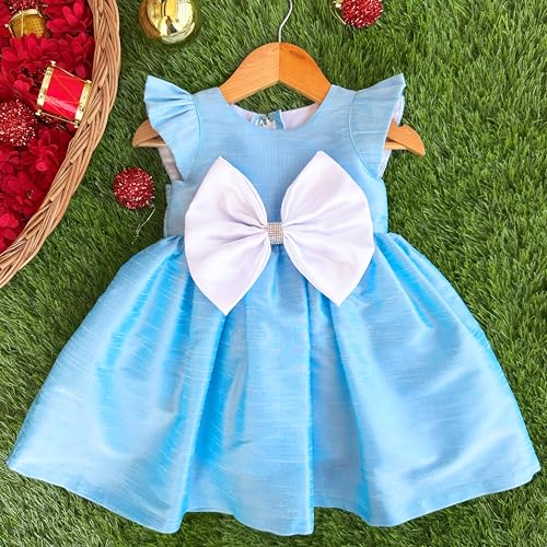 Image of Stanwells Kids Dress for Girls Black Velvet Baby Fancy Frocks for Baby Girls